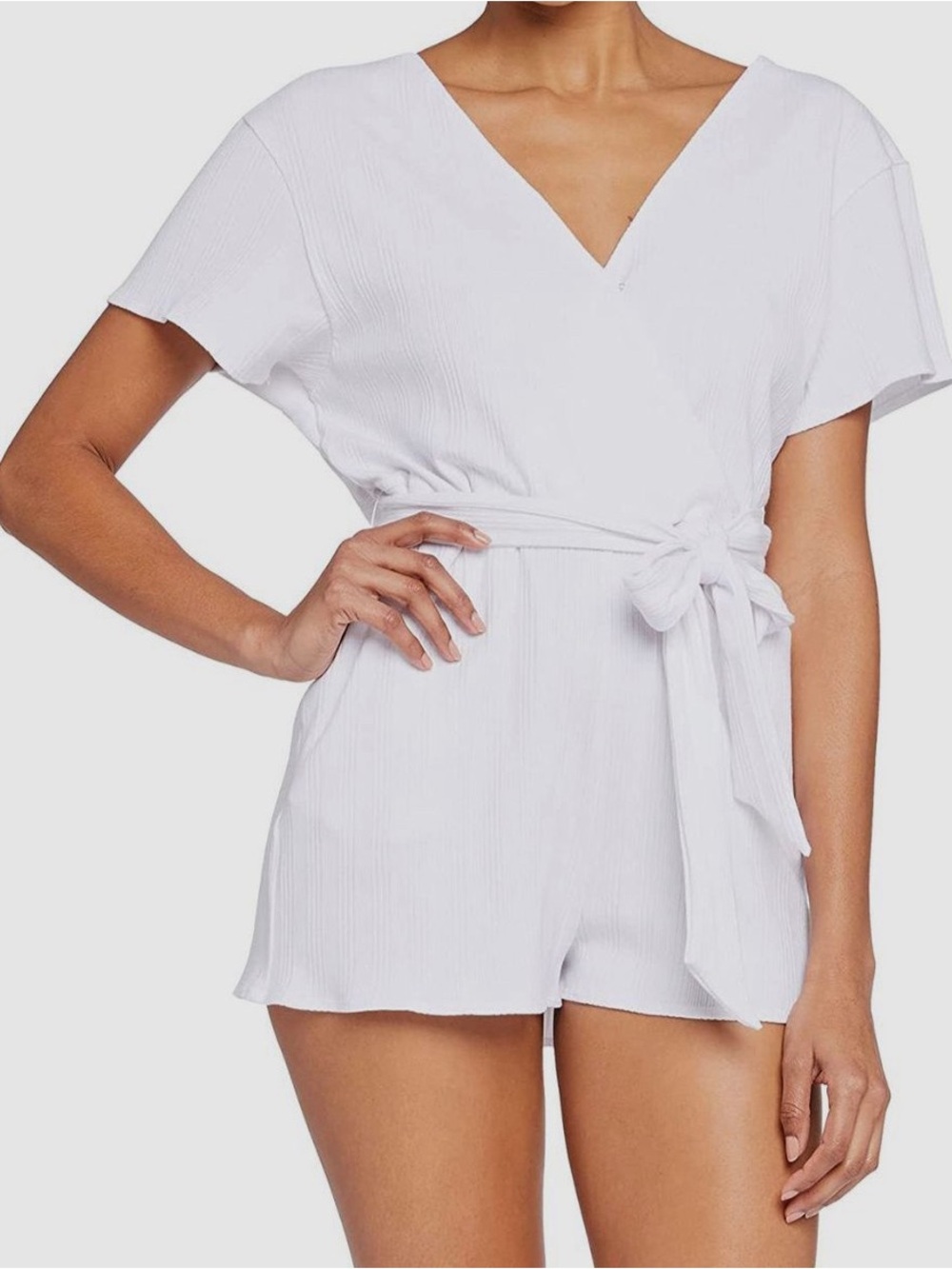VITAMIN A logan romper in white